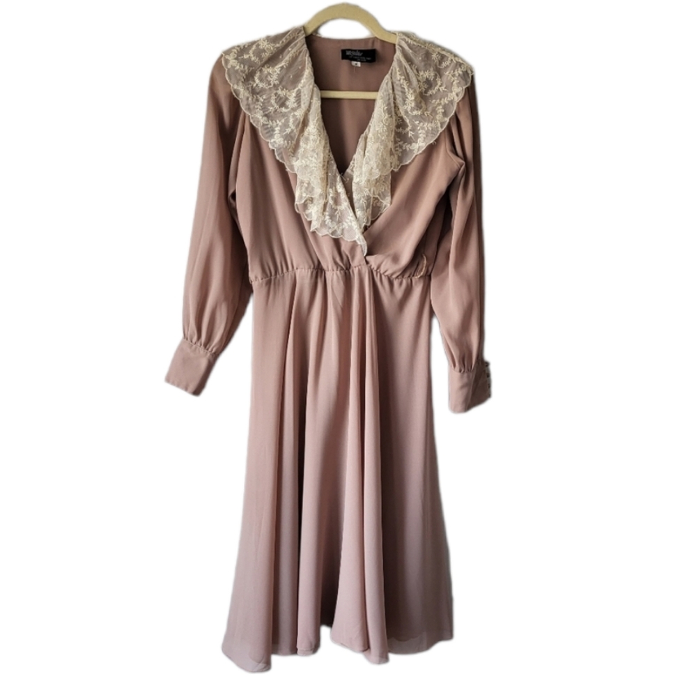 Ursula of Switzerland Sheer Fawn Boho Shabby Chic Feminine Effortless Dress